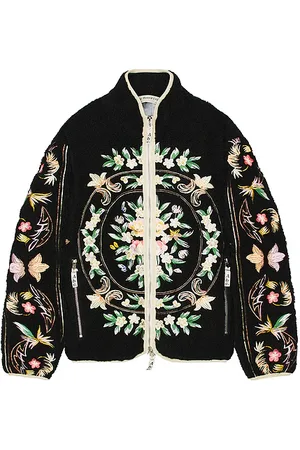 ADVISORY BOARD CRYSTALS Floral Fleece Zip Up in . Size XL/1X.