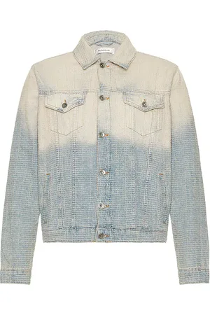 FLÂNEUR Faded Tweed Denim Jacket in . Size M, S, XL/1X.