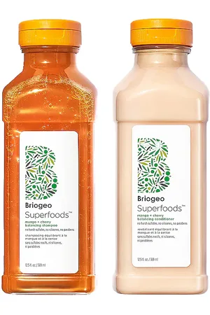 Briogeo Superfoods Mango + Cherry Balancing Shampoo and Conditioner Duo in .