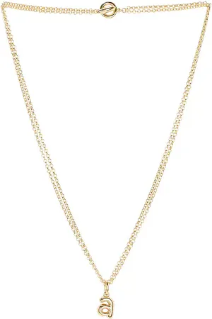 Roxanne Assoulin The Puffy Initial Necklace in . Size B, D, E, F, G, H, I, J, N, O, P, R, S, V.