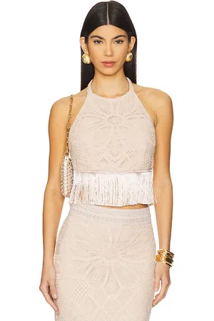 PATBO X Camila Coelho Flower Crochet Halterneck Top in . Size M, S, XL.