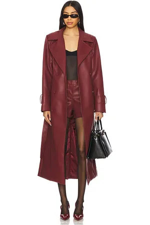 SNDYS X REVOLVE Tyra Faux Leather Trenchcoat in . Size XS, XXL.