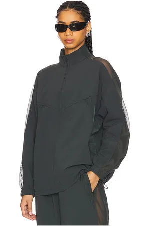 alo Origin Full Zip Track Jacket in Charcoal,Dark Green. Size S, XS.