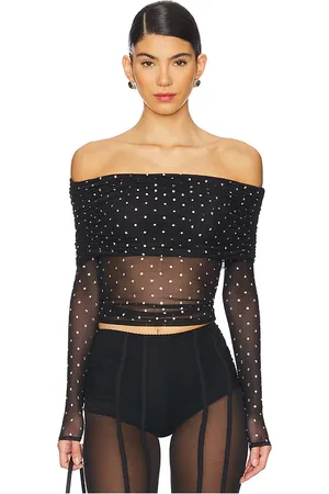 Retrofete Oriana Mesh Top in . Size XXL, XXS.