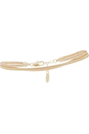 Ettika Slinky Snake Double Chain Anklet in .
