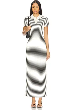 Lovers And Friends Carrie Polo Maxi Dress in White,Black. Size XS, XXS.