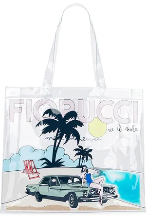 Fiorucci Beach Print PVC Tote Bag in .