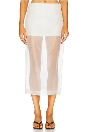 Frame Silk Organza Skirt in . Size 2.