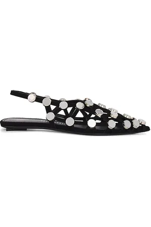 The Attico Grid Ballerina Flat in . Size 36.5, 37, 38, 38.5, 39, 39.5, 40, 41.