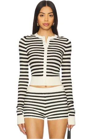 Amanda Uprichard Seine Cardigan in Black,White. Size S, XL.