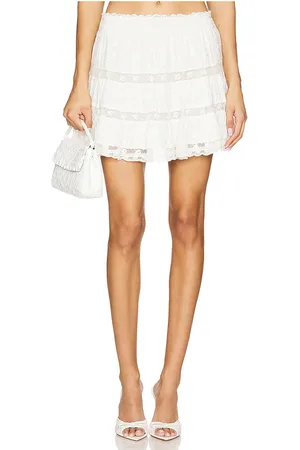 LOVESHACKFANCY Viro Skirt in . Size M, XL, XS.