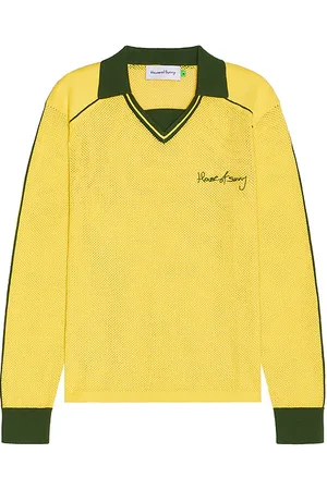 House of Sunny Open Knit Retro Collar Sports Top in . Size M.