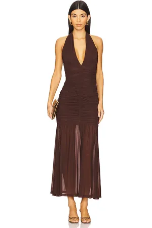 Bardot X REVOLVE Sephera Halter Mesh Midi Dress in . Size 8.