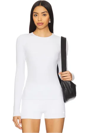 alo Ribbed Modal Long Sleeve Top in . Size S, XS.