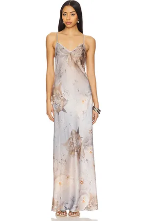 AllSaints Bryony Maxi Dress in Grey,Taupe. Size 2, 8.