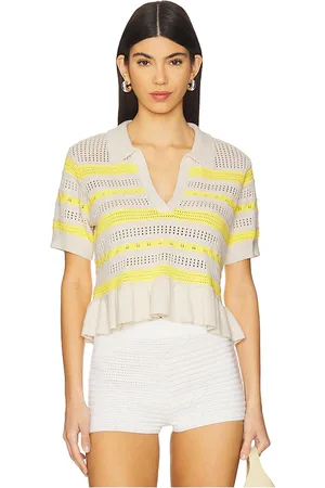 Cinq A Sept Elvire Knit Polo Pullover in . Size S, XS.