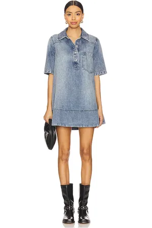 Free People Remino Denim Mini Dress in . Size S, XS.