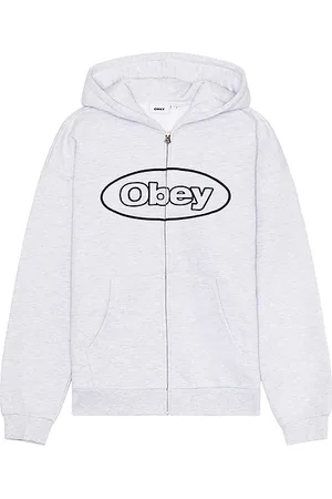 Obey Oval Extra Heavy Zip Hoodie in . Size M, XL/1X.