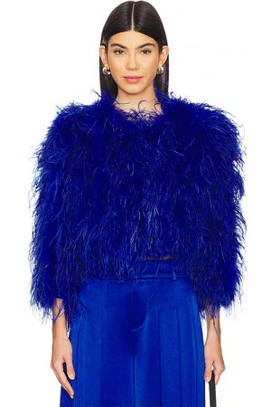 ALICE+OLIVIA Kidman Feather Jacket in . Size M, XS.