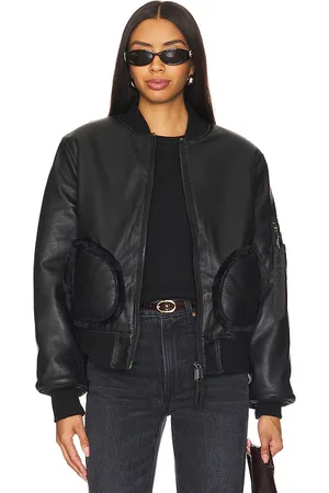 Alpha Industries Reversible Faux Leather Ma-1 in . Size XS.