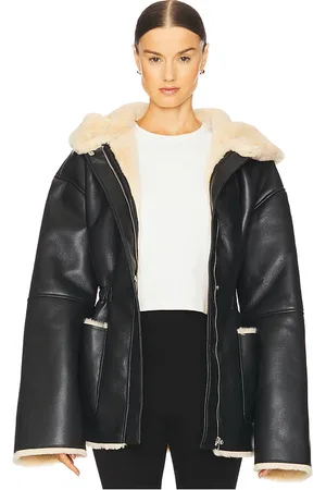 EAVES Santiago Faux Leather Coat in . Size M, S, XL.