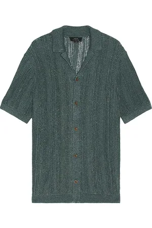 Vince Desert Texture Stripe Cabana Shirt in . Size M, S, XL/1X.