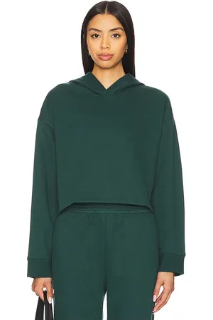 Beyond Yoga Luxe Fleece Happiness Cropped Hoodie in . Size M, S, XL, XS.