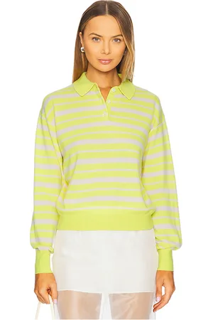 Guest In Residence Collegiate Stripe Polo Cashmere Sweater in . Size M, S, XS.