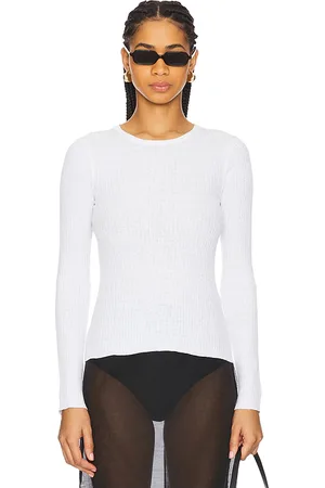 ENZA COSTA Rib Long Sleeve Sweater Tee in . Size M, S, XS.