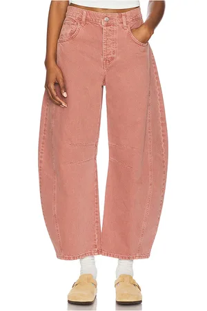Free People X We The Free Good Luck Mid Rise Barrel Jean in . Size 27.