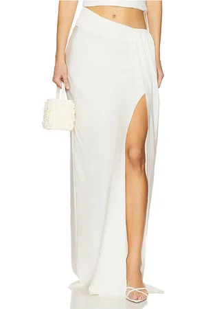 LAPOINTE Lightweight Satin Asymmetric Maxi Skirt in . Size 2, 4, 6.