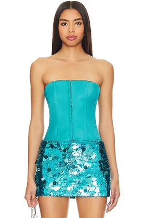 DANIELLE GUIZIO Satin Corset in . Size L, XL, XS.