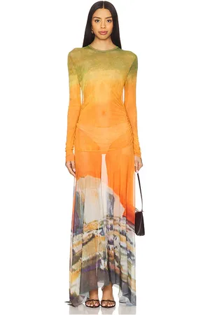 MONSE Handkerchief Hem Maxi Dress in . Size S.