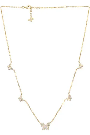 By Adina Eden Pave 5 Butterfly Necklace in .