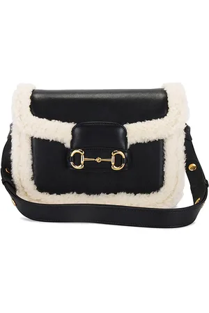 SIEDRES Gucci Shearling Horsebit 1955 Shoulder Bag in .