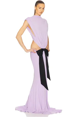Helsa The Constantina Jersey Dress With Bow in . Size XL.