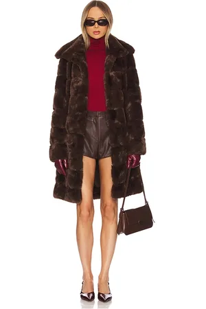 Adrienne Landau Faux Fur Long Coat in . Size M.
