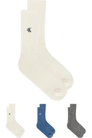 Calvin Klein 3 Pack Jeans Cushion Crew Socks in .