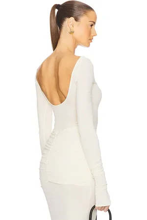 Helsa Matte Jersey Long Sleeve Top in . Size S, XS.