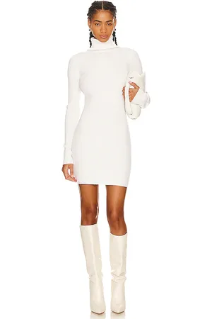 ENZA COSTA Rib Turtleneck Sweater Dress in . Size M.