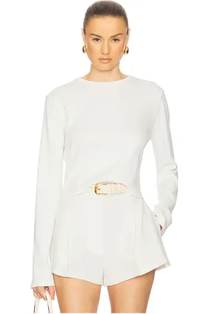 Helsa The Rib Long Sleeve Tee in . Size M, S, XL, XS, XXS.