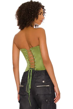 DANIELLE GUIZIO Satin Corset in . Size S, XL, XS.