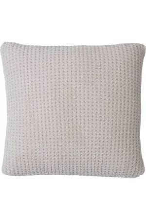 Barefoot Dreams CozyChic Waffle Pillow in Taupe,Grey.
