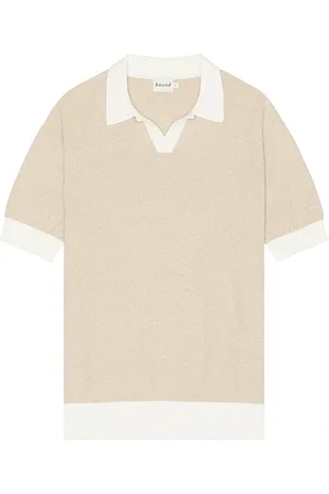 Bound Texture Knit Polo in . Size M, S, XL/1X.