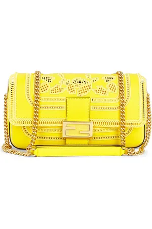 SIEDRES Fendi Lace Embroidered Baguette Shoulder Bag in .