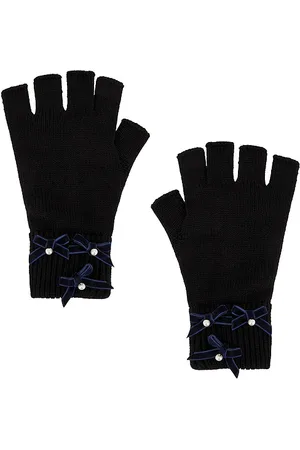 Lele Sadoughi Bow Embellished Fingerless Gloves in .