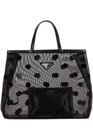 SIEDRES Prada Mesh Sequin Polka Dot Tote Bag in .