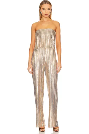 Amanda Uprichard Collina Pleated Jumpsuit in . Size XL, XS.