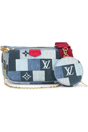 SIEDRES Louis Vuitton Denim Patchwork Pochette Accessoires Shoulder Bag in .