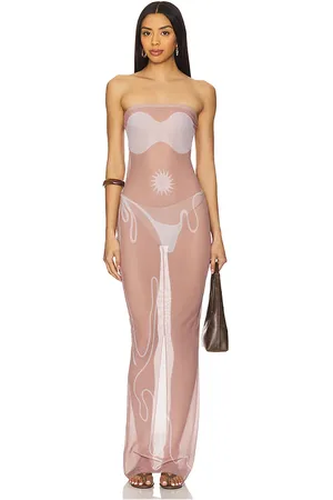 DI PETSA Tan Lines Mesh Dress in . Size M, S.